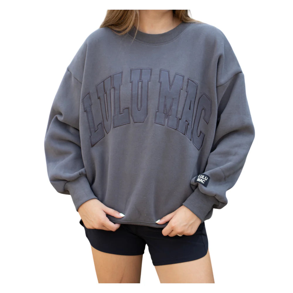 LuLu Mac Dark Grey Stitched Sweatshirt