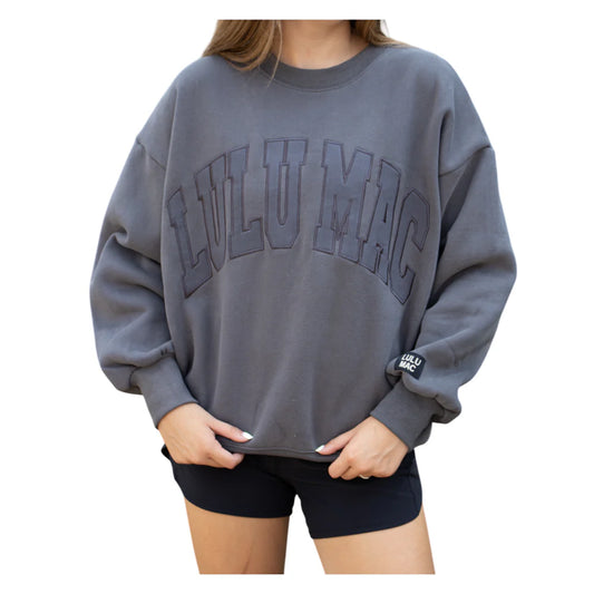 LuLu Mac Dark Grey Stitched Sweatshirt