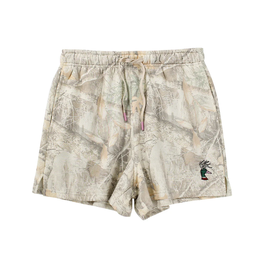 Duck Buck Washed Camo Cotton Shorts
