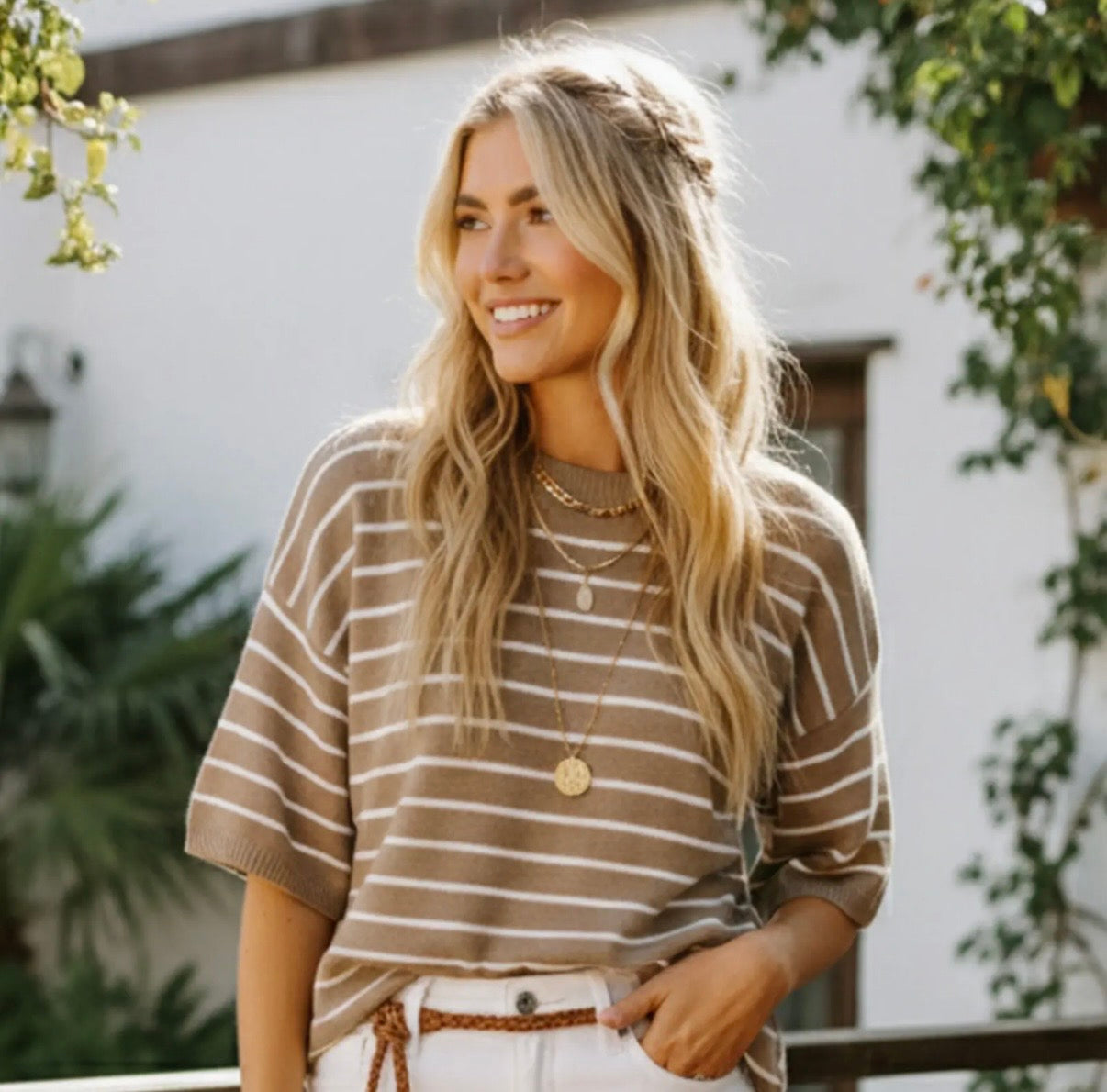 The Kelsey Taupe Top