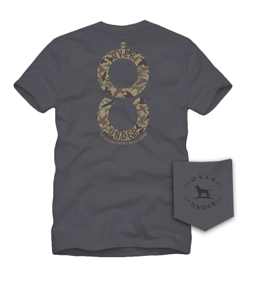 Over Under Double Barrel Camo T-shirt Gunpowder