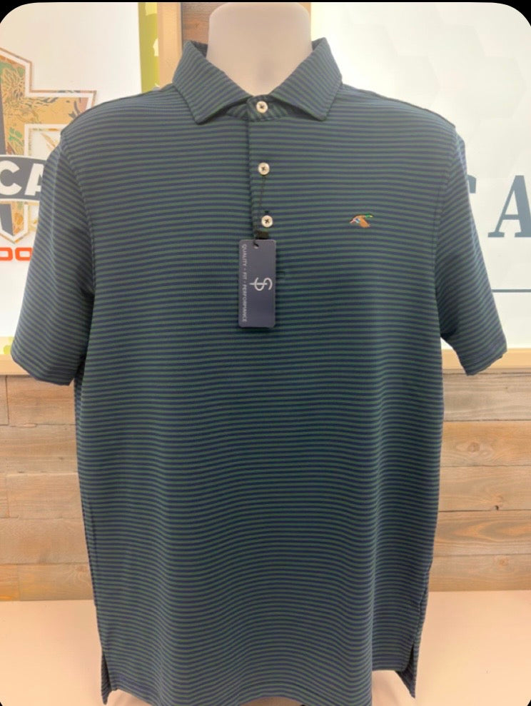 Cardinal Creek Hunter Green/Navy Logo Polo