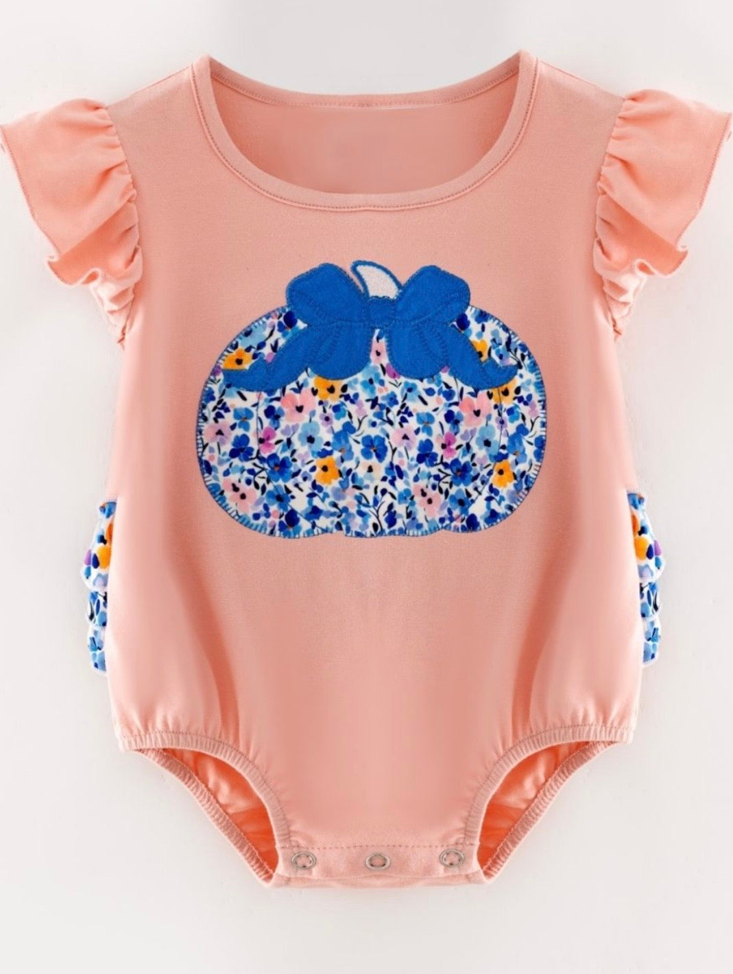Pumpkin Patch Floral Romper