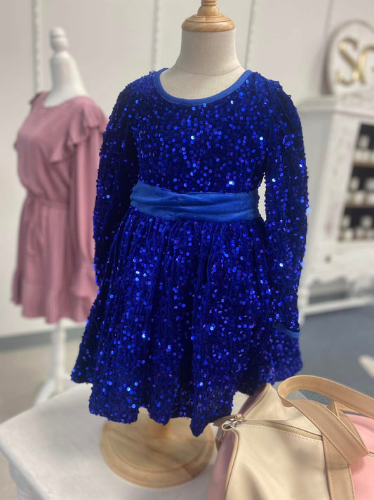 Blue Sequin Dress
