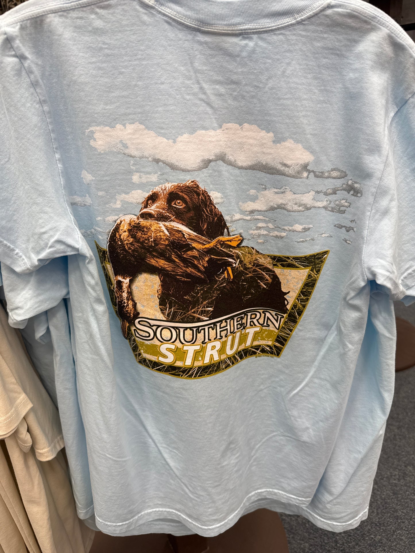 Southern Strut Boykin Catch Ice Blue Tee