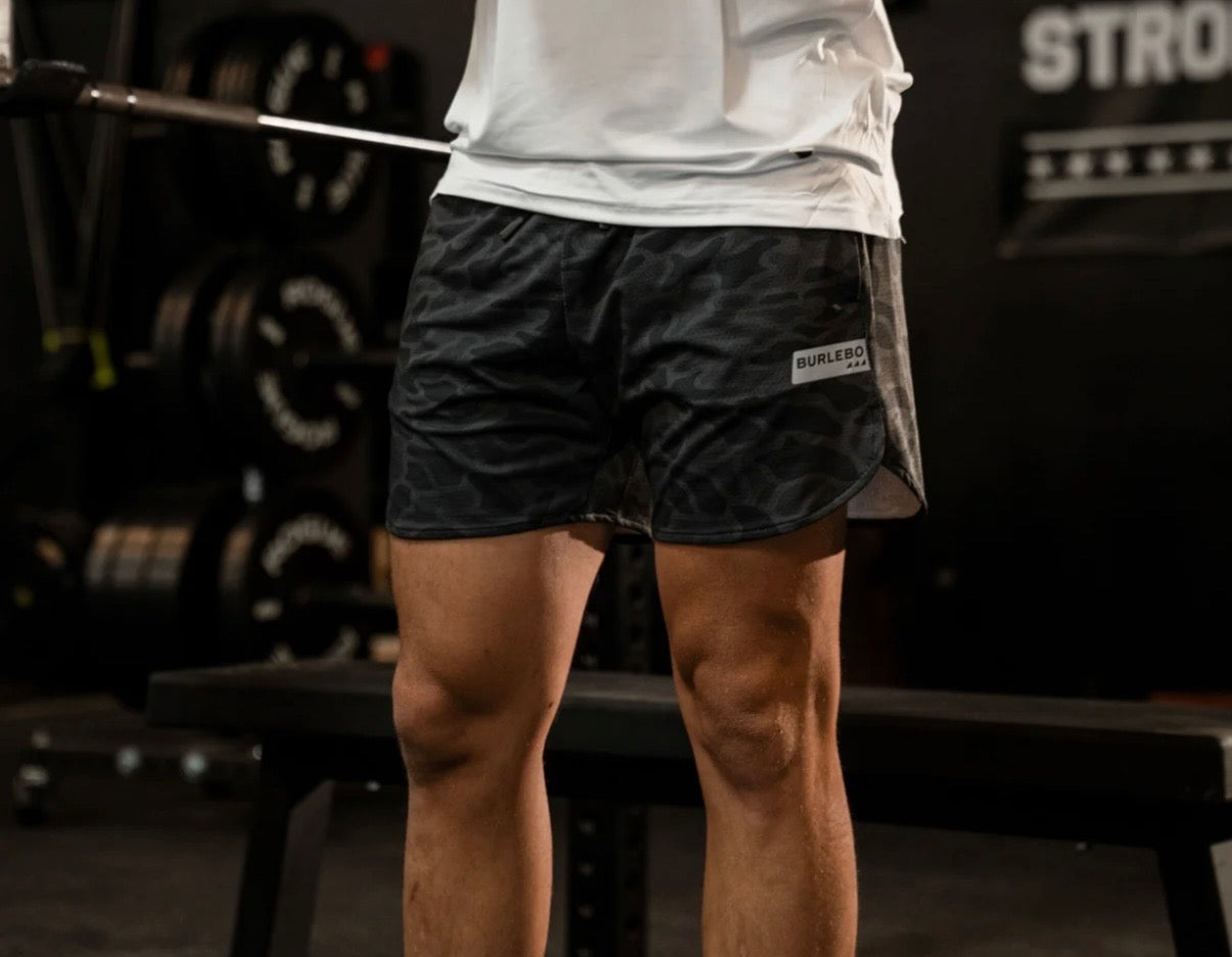 Burlebo Black Camo Mesh Training Shorts