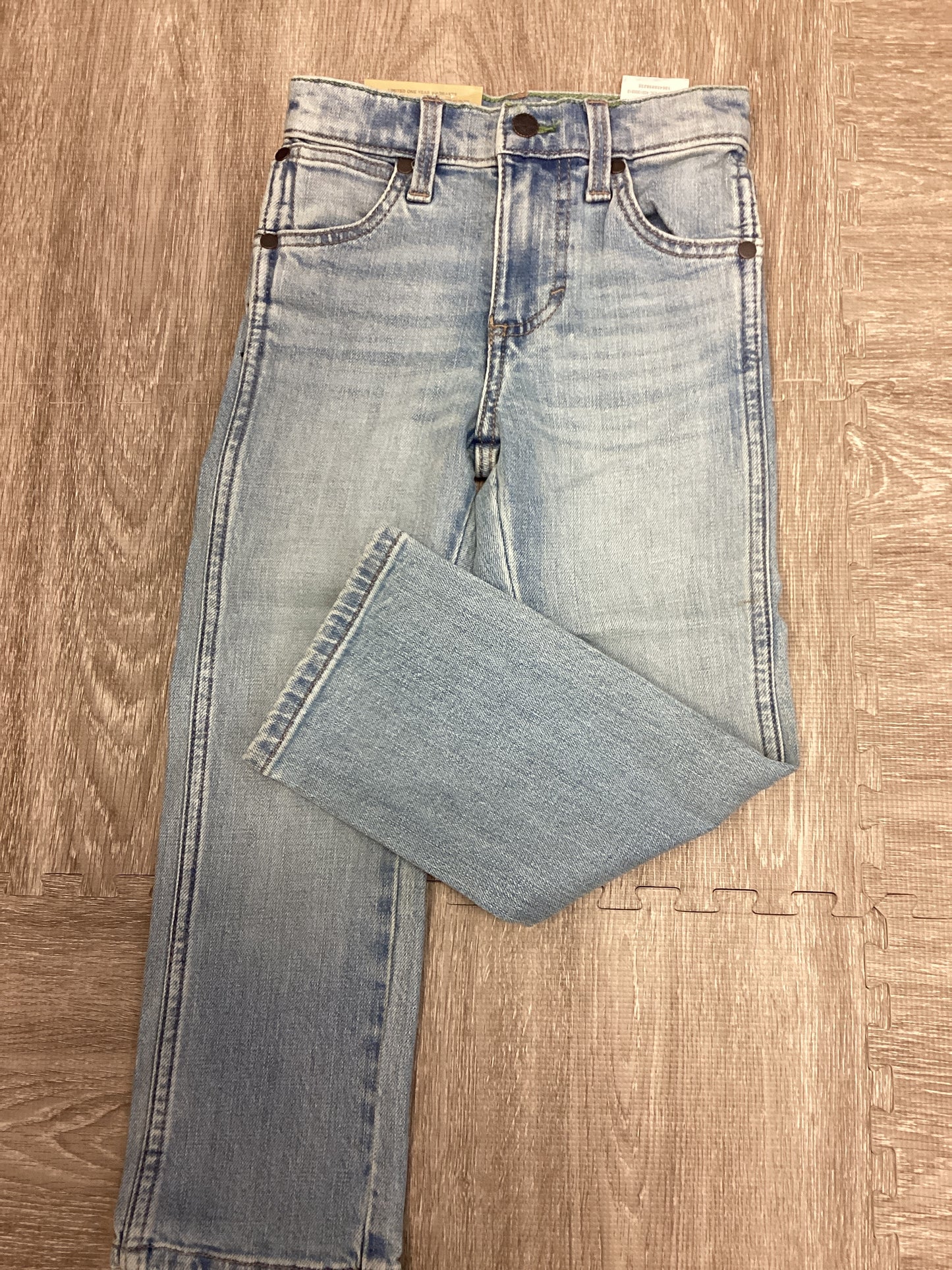 Wrangler Boys Light Wash Retro Slim Straight Jeans 112365678 88BWZ
