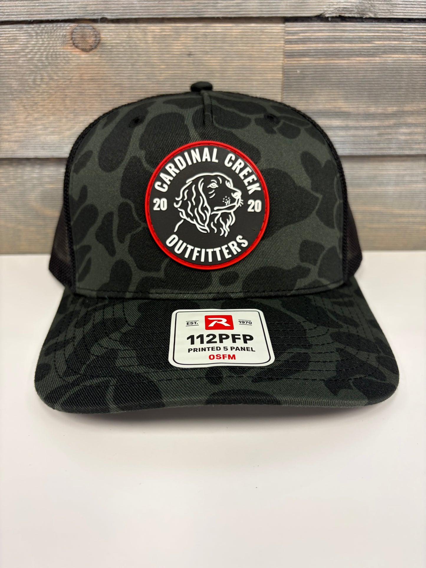 Cardinal Creek Logo Black Camo Hat