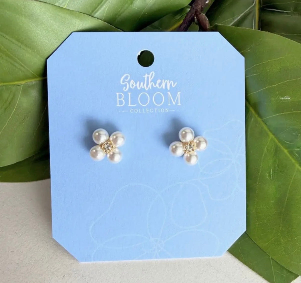 Petite Petal Pearl Stud Earrings