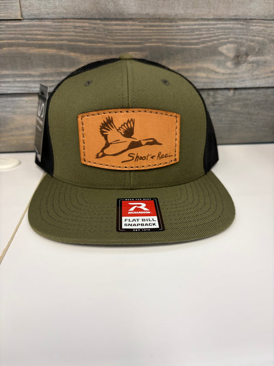 Shoot & Reel Loden/Black Mallard Outline Patch Flatbill