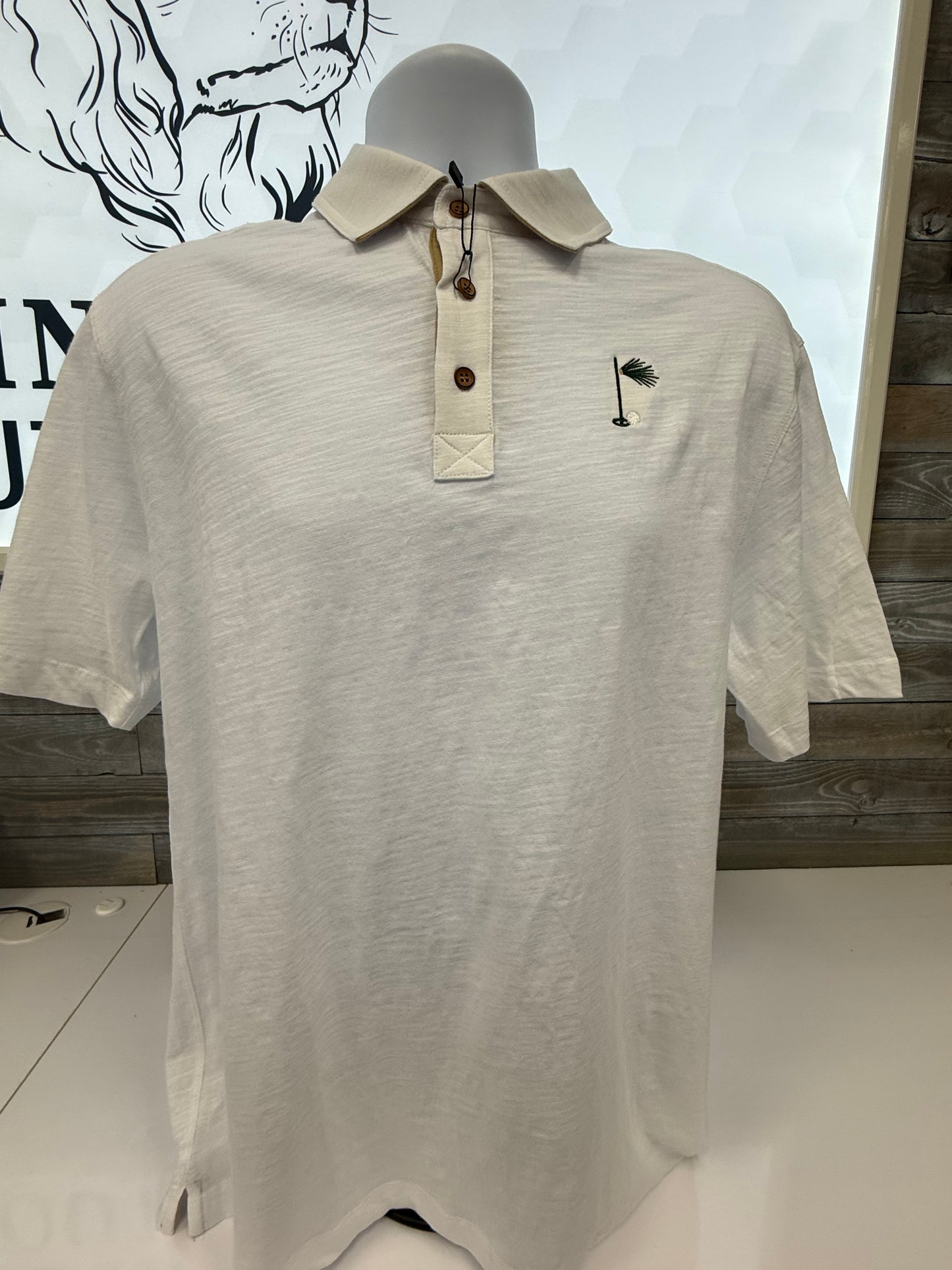 LumberJack Golf White/Khaki Polo