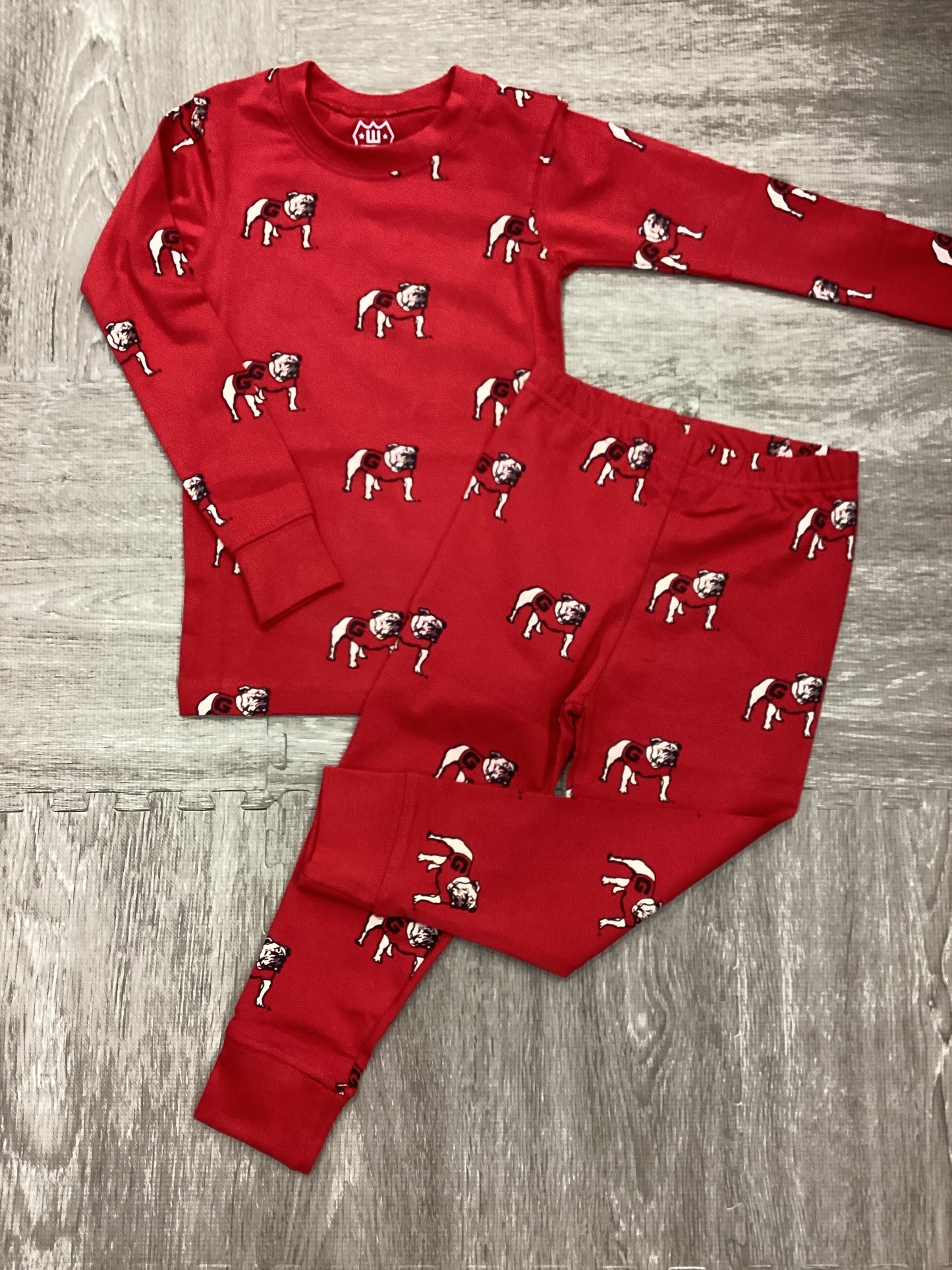 Georgia Bulldog AO Print LS PJs
