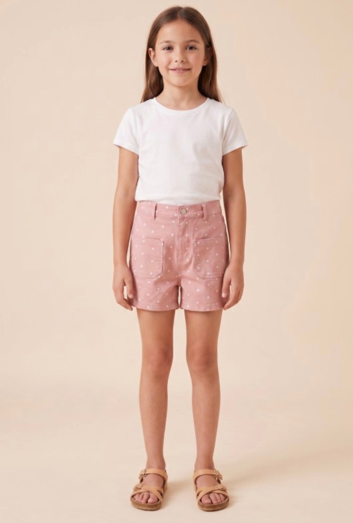 Pink Polka Dot Shorts by Hayden Girls