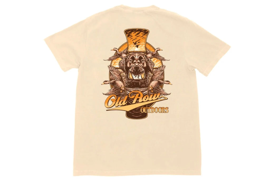 Old Row On The Hunt Pocket Tee in Ivory