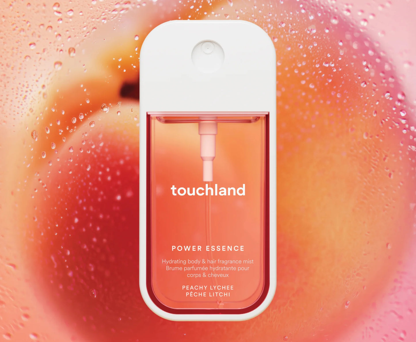 Touchland Hydrating Body and Hair fragrance Mist in Peachy Lychee