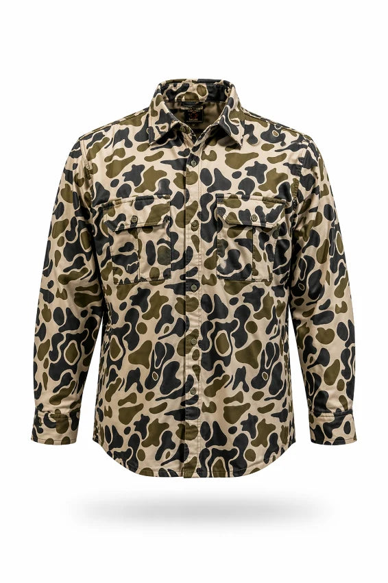 Prairie Oaks Plainsman Jac Shirt Traditions Camo Olive