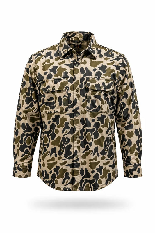 Prairie Oaks Plainsman Jac Shirt Traditions Camo Olive