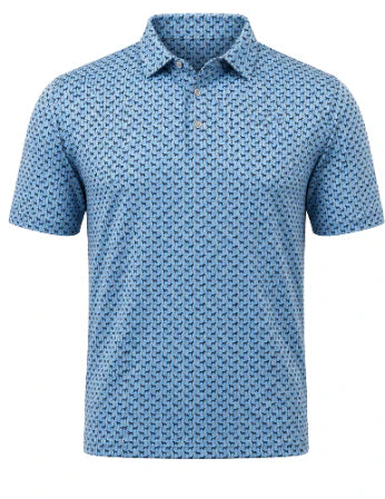 Prairie Oaks Light Blue Labs & Bumpers Polo