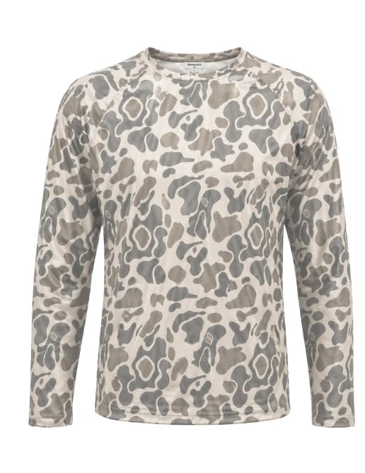 Prairie Oaks Bottoms Crewneck Traditions Camo Olive