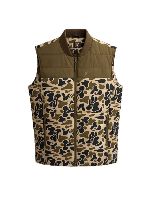 Prairie Oaks Bomber Vest Traditions Camo Olive