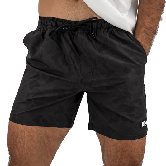 Hurricane Marsh Black Camo Athletic Shorts