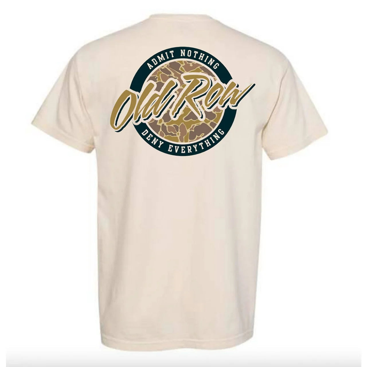 Old Row Outdoors 80s Camo Circle Pocket Tee in Ivory