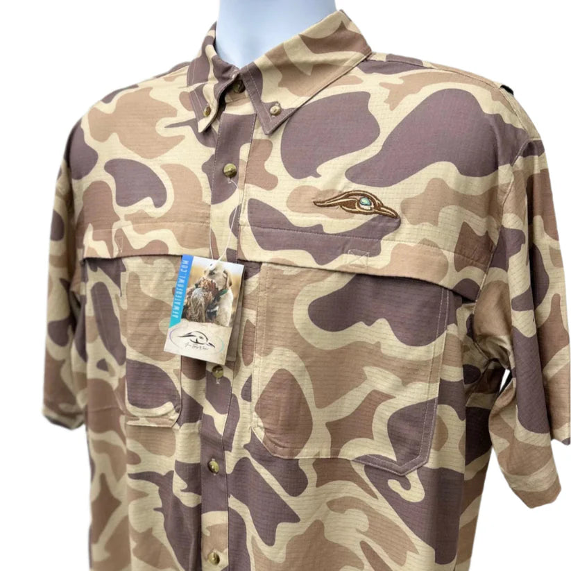 American Flyway Waterfowl AFW Wingshooter's Shirt in Old School Camo