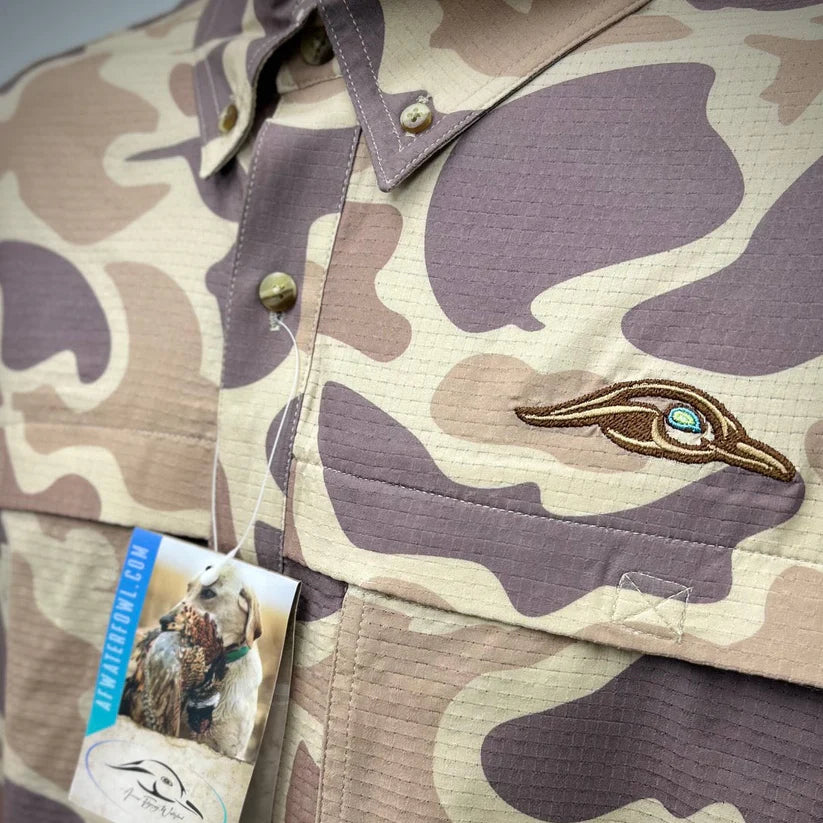 American Flyway Waterfowl AFW Wingshooter's Shirt in Old School Camo