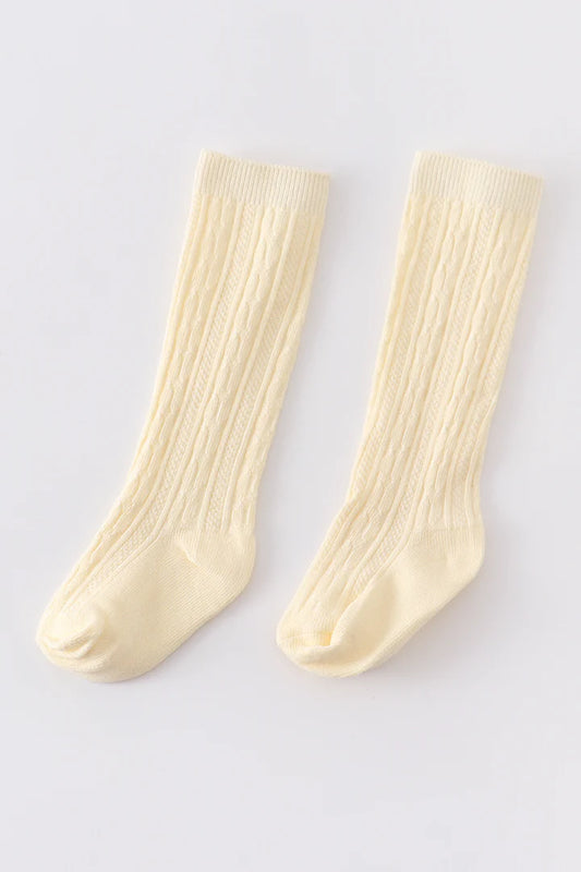 Girl's Knit knee high socks