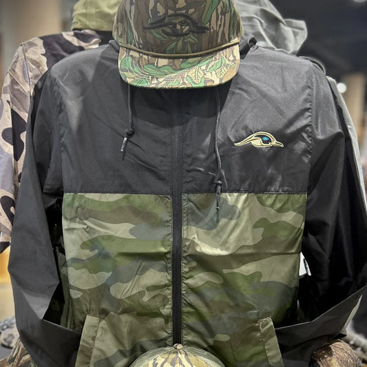 American Waterfowl Camo & Black Lightweight Windbreaker