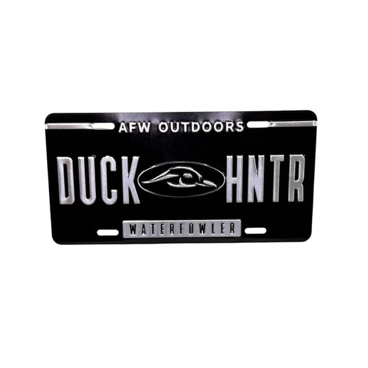 American Flyway Waterfowl Black Embossed Duck Hunter License Plate