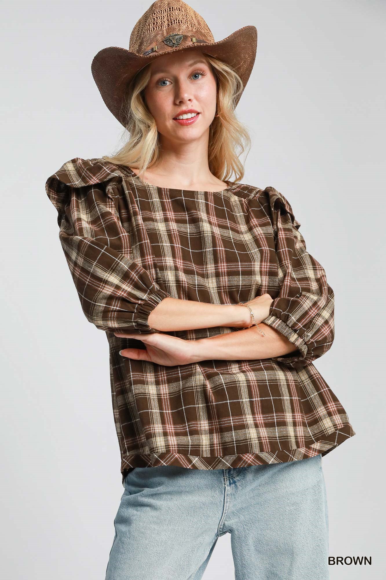 Pretty in Fall Plaid Top