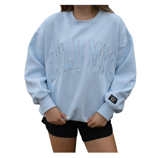 Lulu Mac Lt Blue Stitched Sweatshirt