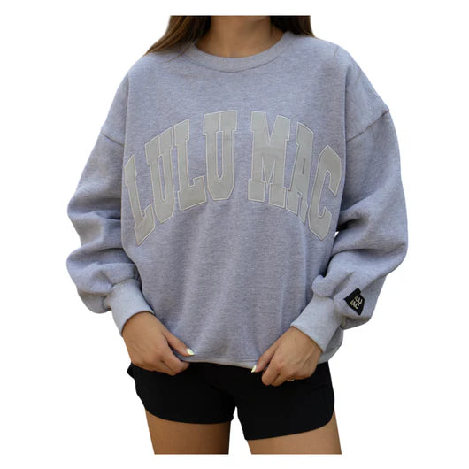 Lulu Mac Lt Grey Stitched Sweatshirt