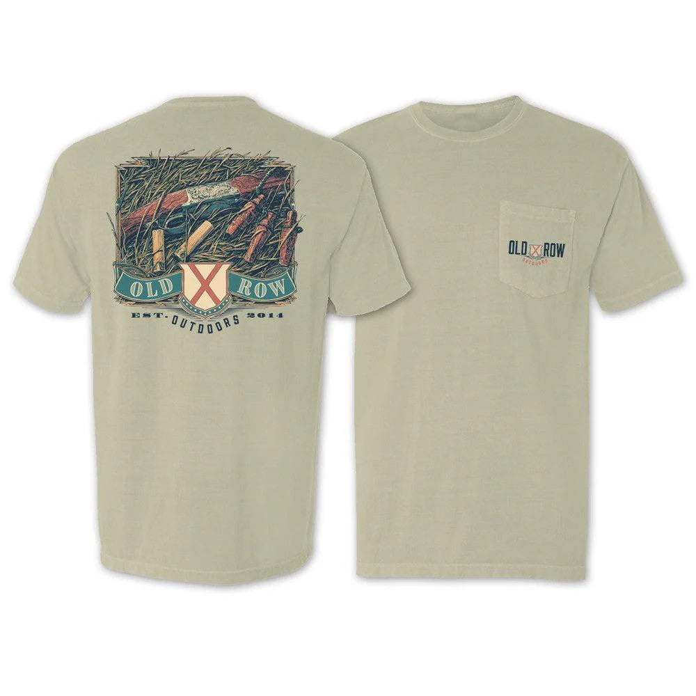 Old Row Outdoors Shells Pocket Tee in Tan