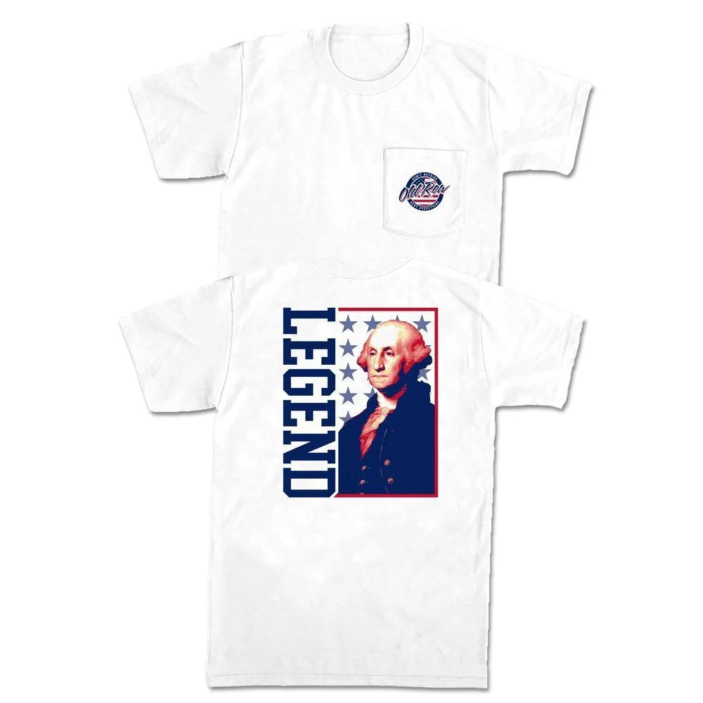 Old Row The Washington Legend Pocket Tee in White