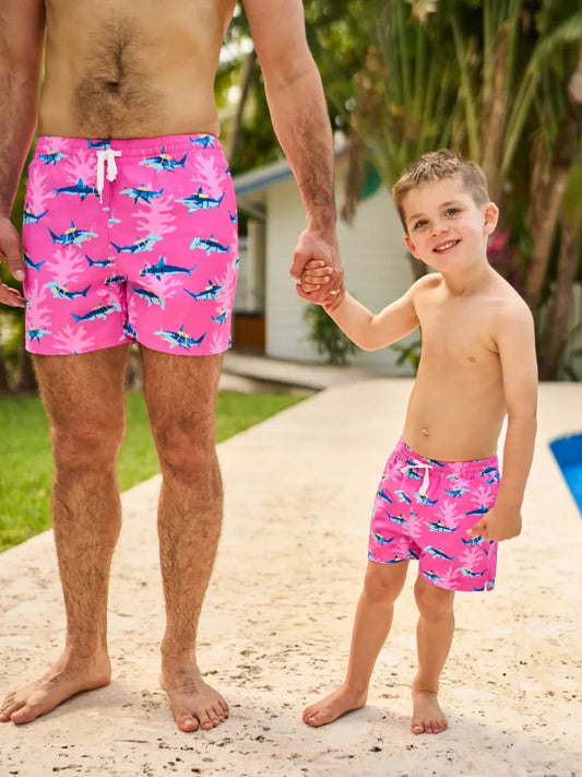 Chubbies Great Pink Sharks 5.5 Swim Trunk