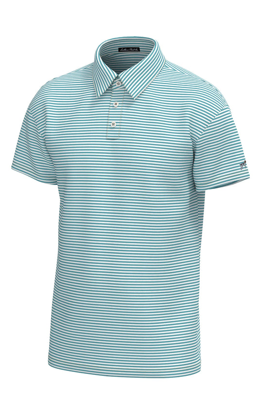 Southern Point Co Morgan Stripe Coastal Waters/White Polo