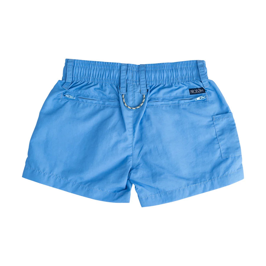 Prodoh Boys' Outrigger Performance Shorts in Marina Blue