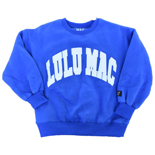 Lulu Mac Royal/White Stitch Sweatshirt
