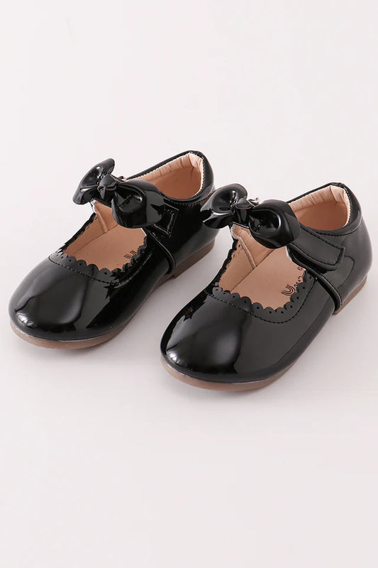 Black Mary Jane Shoes with Bow