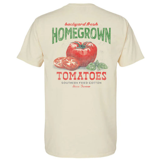 Southern Fried Cotton Homegrown Tomatoes Tee in Color Parchment