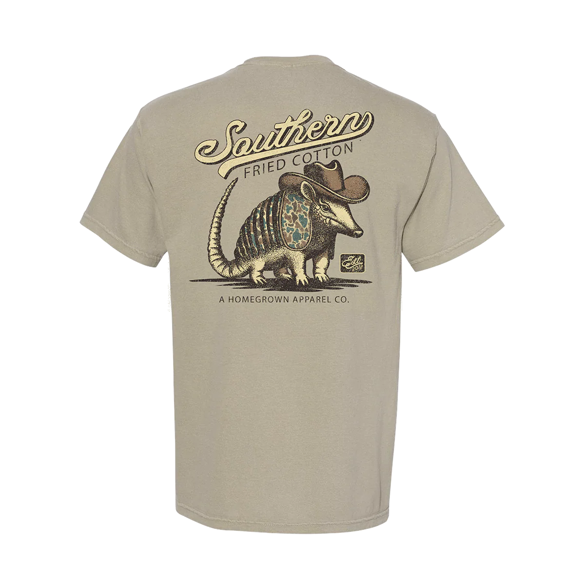 Southern Fried Cotton Armadillo T-shirt