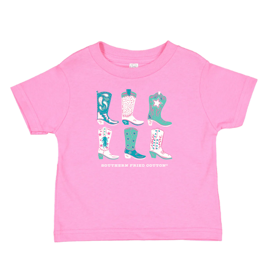 Southern Fried Cotton Dancin Boots Toddler T-shirt