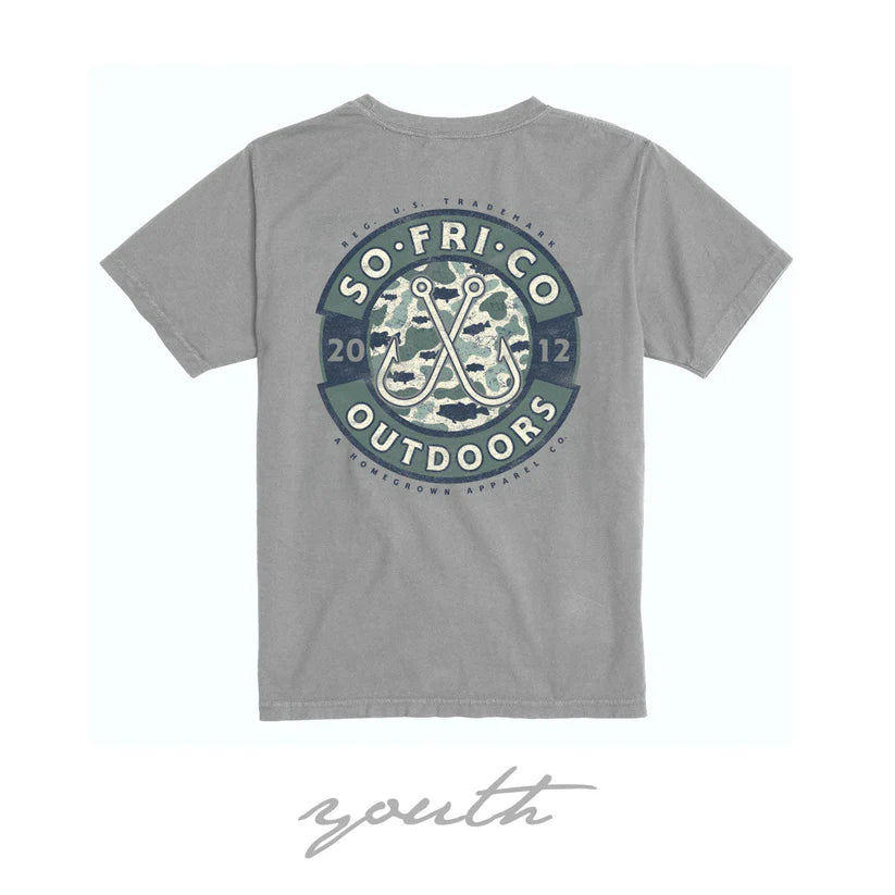 Southern Fried Cotton Old School Fish Camo Youth Tee
