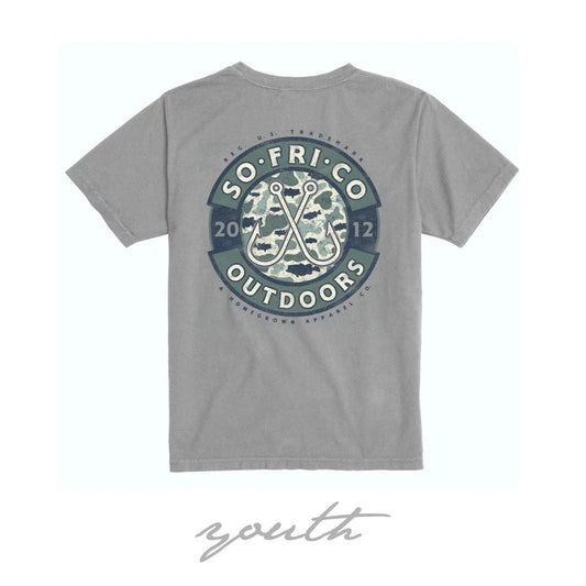 Southern Fried Cotton Old School Fish Camo Youth Tee