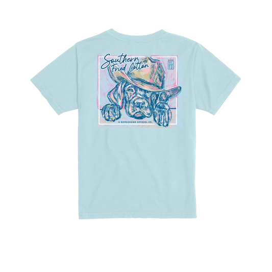Howdy Y'all T-shirt in Chambray
