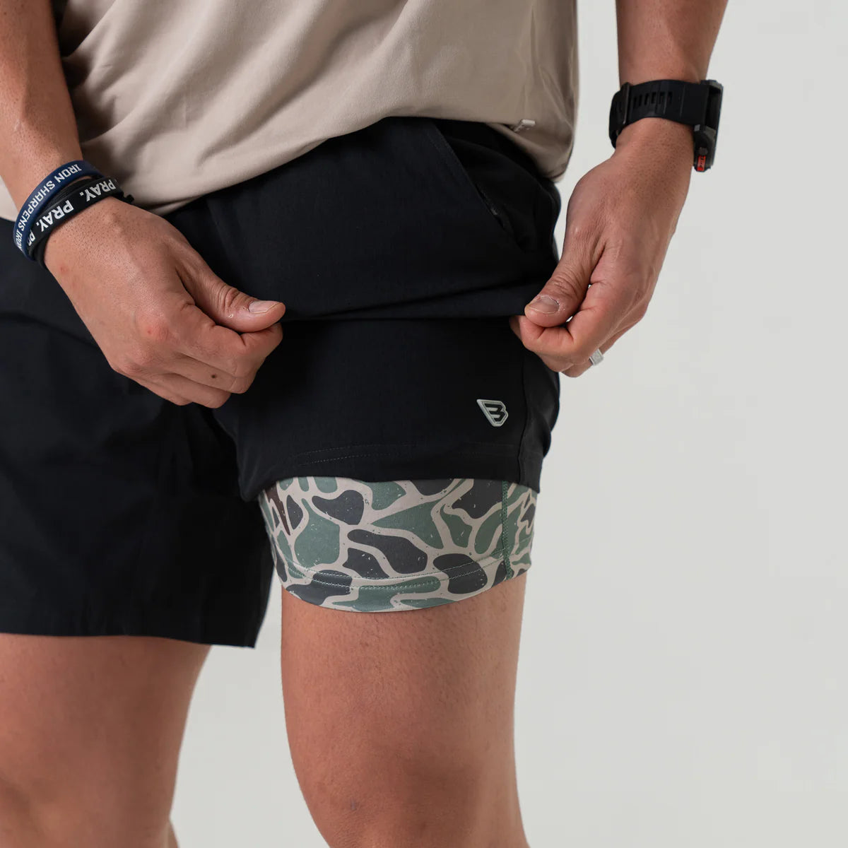 Burlebo Athletic Short Heather Black 5.5 Inseam