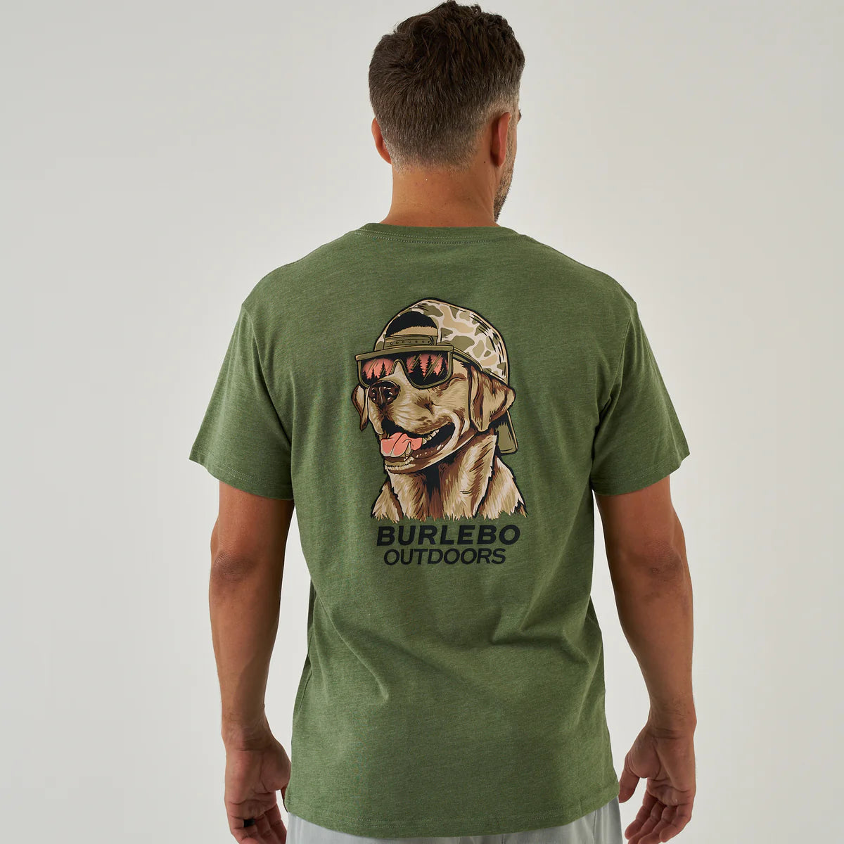 Burlebo Mallard Camo Dog Heather Olive Tee
