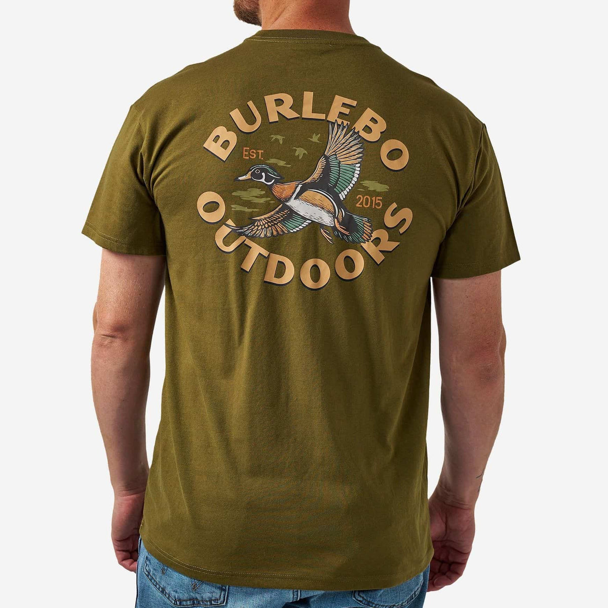 Burlebo Wood Duck Hunter Green Tee